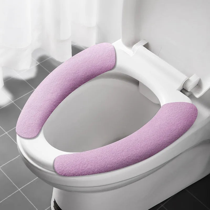Universal Toilet Seat Cover Cartoon Toilet Sticker Warm Soft Washable Bathroom Closestool Protector Bathroom Accessories WC