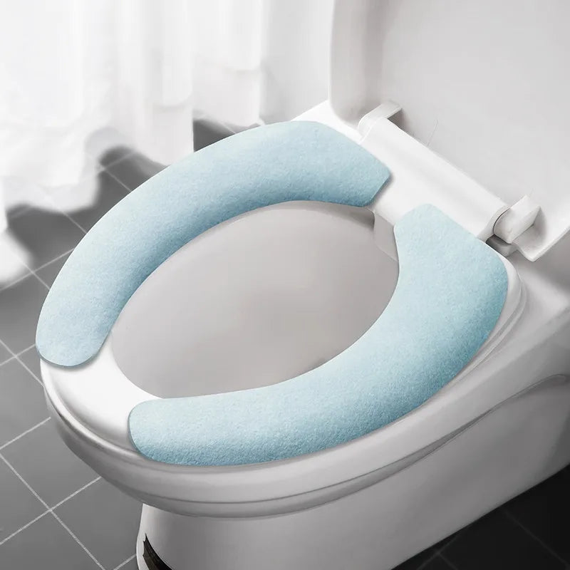 Universal Toilet Seat Cover Cartoon Toilet Sticker Warm Soft Washable Bathroom Closestool Protector Bathroom Accessories WC