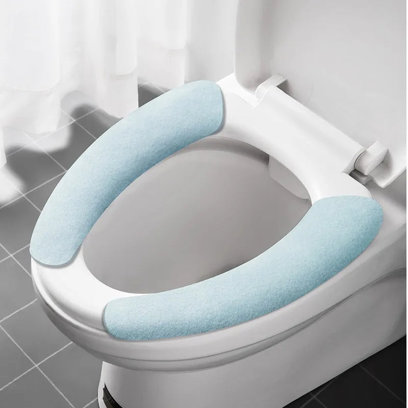 Universal Toilet Seat Cover Cartoon Toilet Sticker Warm Soft Washable Bathroom Closestool Protector Bathroom Accessories WC