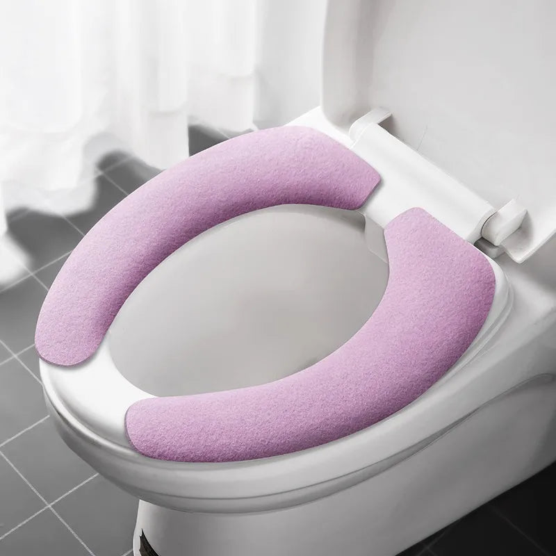 Universal Toilet Seat Cover Cartoon Toilet Sticker Warm Soft Washable Bathroom Closestool Protector Bathroom Accessories WC