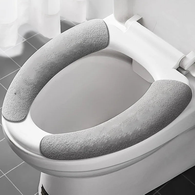 Universal Toilet Seat Cover Cartoon Toilet Sticker Warm Soft Washable Bathroom Closestool Protector Bathroom Accessories WC