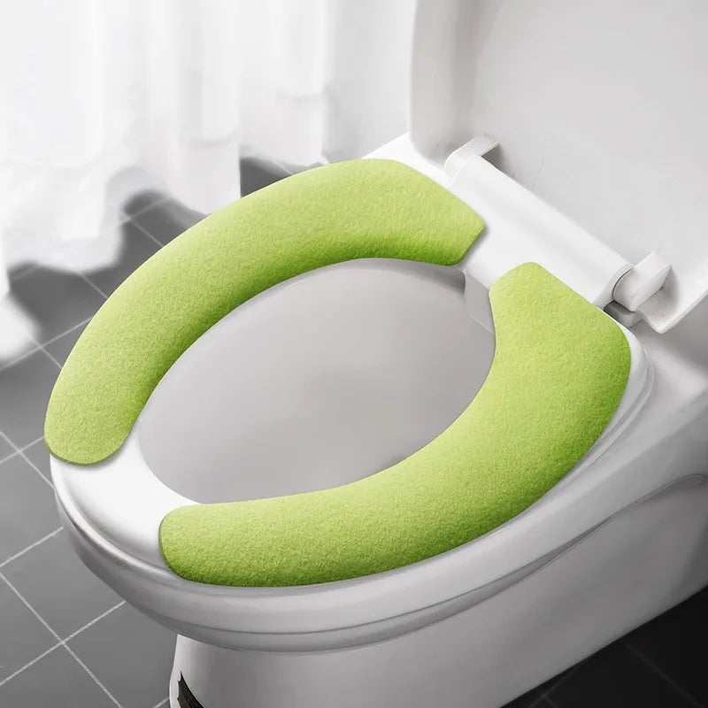 Universal Toilet Seat Cover Cartoon Toilet Sticker Warm Soft Washable Bathroom Closestool Protector Bathroom Accessories WC
