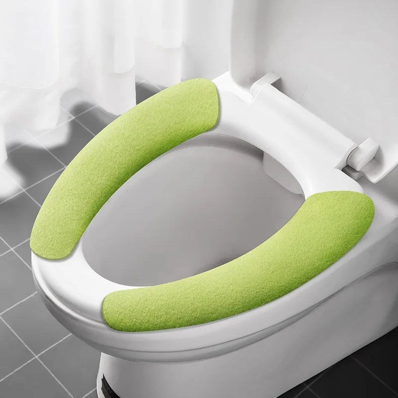 Universal Toilet Seat Cover Cartoon Toilet Sticker Warm Soft Washable Bathroom Closestool Protector Bathroom Accessories WC