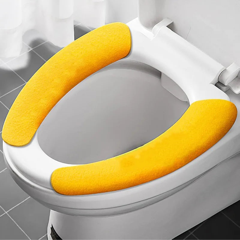 Universal Toilet Seat Cover Cartoon Toilet Sticker Warm Soft Washable Bathroom Closestool Protector Bathroom Accessories WC